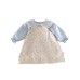 Cute Baby Girl Spring Outfit Set, Fashionable Floral Overalls Dress with Inner Top, Two-Piece Set, Princess Dress for Toddlers