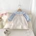 Cute Baby Girl Spring Outfit Set, Fashionable Floral Overalls Dress with Inner Top, Two-Piece Set, Princess Dress for Toddlers