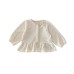 Cute Knitted Cardigan for Baby Girls Sweet Ruffled Open Front Princess Top, Spring and Autumn Fashion
