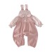 Cute Floral Shirt and Overalls Two-Piece Set for Baby Girls, Spring Outfit, Newborn Infant Clothes