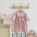 Cute Floral Shirt and Overalls Two-Piece Set for Baby Girls, Spring Outfit, Newborn Infant Clothes