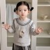 Cute Cartoon Vest Set for Baby Girls Spring New Arrival Polka Dot Wide Leg Pants Three-Piece Set
