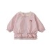 Cute Floral Trim Coat for GirlsChildren's Clothing, Sweet and Stylish, Mesh Panel Design, Kids Trench Coat