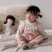 Cute Princess Style Baby Girl Autumn Outfit Set Fashionable  Infant Clothes, Sweet Two-Piece Suit with Bodysuit and Top