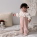 Cute Princess Style Baby Girl Autumn Outfit Set Fashionable  Infant Clothes, Sweet Two-Piece Suit with Bodysuit and Top