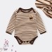 Striped long sleeved jumpsuit