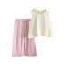 Girls' Summer Outfit Set, Sleeveless Bohemian Style Two-Piece Set, Fashionable Baby Girl Top and Bottoms, Casual Summer Wear