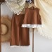Cute Girls' Two-Piece Set with Lace Trim Hem, Sleeveless Top and Long Pants, Fashion Casual Outfit