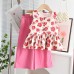 Cute Girls' Floral Two-Piece Set Summer Outfit Casual Beachwear for Kids Stylish Sleeveless Top and Pants Set