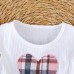 Cute Girls' Summer Dress with Flutter Sleeves Checkered Pattern, Casual Vacation Style Dress Cute Girls' Summer Dress with Flutter Sleeves Checkered Pattern, Casual Vacation Style Dress