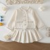 Girl's Chic Style Set Spring Autumn New Baby Girl Fashionable Long Sleeve Jacket Pleated Skirt Two-Piece Set Girl's Chic Style Set Spring Autumn New Baby Girl Fashionable Long Sleeve Jacket Pleated Skirt Two-Piece Set