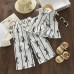 Girls' Bow Print Outfit Set, Sleeveless Top and Wide-Leg Pants Two-Piece Set for Kids Summer Casual Wear