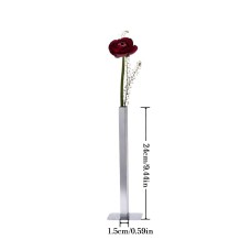 Minimalist Geometric Stainless Steel Vase, Nordic Luxury Metal Flower Vase for Home Decor