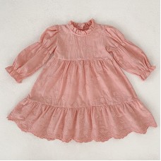 Girls' Dress Autumn New Style Baby Long Sleeve Sweet Embroidered Princess Dress Kids Fashionable Skirt Spring and Autumn