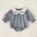 Cute Baby Girl Long Sleeve Romper with Embroidered Collar, Spring and Autumn Fashion Princess Outfit Cute Baby Girl Long Sleeve Romper with Embroidered Collar, Spring and Autumn Fashion Princess Outfit