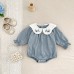 Cute Baby Girl Long Sleeve Romper with Embroidered Collar, Spring and Autumn Fashion Princess Outfit Cute Baby Girl Long Sleeve Romper with Embroidered Collar, Spring and Autumn Fashion Princess Outfit
