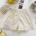 Girls' Summer New Sleeveless Vest Set, Baby Ruffled Sleeveless Top with Lace Trim Shorts Two-Piece Set Girls' Summer New Sleeveless Vest Set, Baby Ruffled Sleeveless Top with Lace Trim Shorts Two-Piece Set