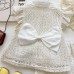 Summer New Girls' Lace Set, 3D Flower Crop Top with Ruffle Shorts Two-Piece Outfit 