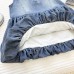 Summer Girl's Denim Dress Sleeveless Tank Dress Vintage Denim Bubble Dress