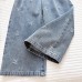 Cute Girl's Denim Set Summer  New Embroidered Bow Denim Vest Wide Leg Pants Two-Piece Trendy Style