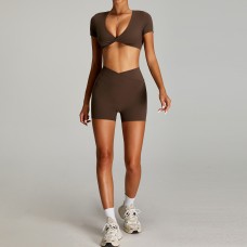 Cross high waist sports suit for women