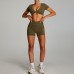 Cross high waist sports suit for women
