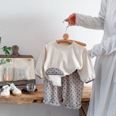 Cute Mushroom Long Sleeve Top for GirlsChildren's Outfit, A-Class New Autumn Fashion Set
