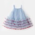 Cute Girls' Strap Dress Fashionable Summer Outfit Tulle Puffy Dress Princess Dress for Baby Girls