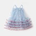 Cute Girls' Strap Dress Fashionable Summer Outfit Tulle Puffy Dress Princess Dress for Baby Girls