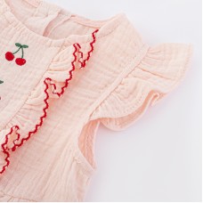 Cotton Baby Onesie for Infants, Soft and Breathable Summer Style Solid Color Long Sleeve Full Zip Closure, Unisex Design
