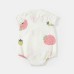 Cute Strawberry Print Snap Front Baby Girl Romper Summer Cotton Onesie