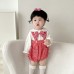Cute Kids Plaid Romper Set Spring and Autumn New Style Triangle One-Piece 2-Piece Overalls Baby Bodysuit Cute Kids Plaid Romper Set Spring and Autumn New Style Triangle One-Piece 2-Piece Overalls Baby Bodysuit