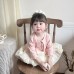 Fashionable New  Princess Dress Set for Girls Spring Summer Casual Outfit with Cardigan and Puffy Skirt