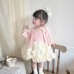 Fashionable New  Princess Dress Set for Girls Spring Summer Casual Outfit with Cardigan and Puffy Skirt