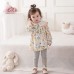 Baby Long Sleeve Outfit Spring Girls' Baby Two-Piece Floral Spring Kids Knit Baby Long Sleeve Outfit Spring Girls' Baby Two-Piece Floral Spring Kids Knit