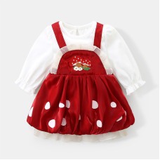 Girls' Autumn Outfit Baby Romper Dress Set Festive Princess Dress Spring 