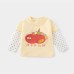Girls' Pure Cotton Long Sleeve T-Shirt, Printed Innerwear for Baby Girls, Spring Style A-Class Fabric