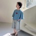 Children's loose five quarter pants children's clothing