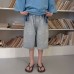 Children's loose five quarter pants children's clothing