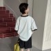 Children's loose fitting patchwork half sleeved top
