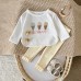 Ice cream towel embroidered two-piece home suit set