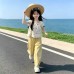 Cute Floral Outfit for Girls,TopTwo-Piece Suit for Medium to Big Kids