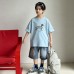 Children's loose five quarter sleeve top