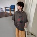 Children's printed cotton loose half sleeved top