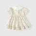 Collar short sleeved girls' dress Collar short sleeved girls' dress