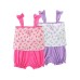 Cute Baby Girl Summer Sleeveless Set, Princess Strap Shorts Two-Piece Outfit