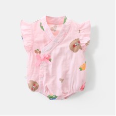 Infant Pure Cotton Triangular Bodysuit Summer Newborn Baby Lightweight Sleeveless Onesie