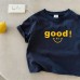 Summer New Children's Short Sleeve T-Shirt for Boys and Girls, Pure Cotton Kids Round Neck Cartoon Print Top