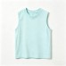 Cotton Solid Color Sleeveless Vest for Kids, Round Neck, Pure Cotton Children's T-Shirt, Unisex Summer Wear