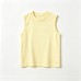 Cotton Solid Color Sleeveless Vest for Kids, Round Neck, Pure Cotton Children's T-Shirt, Unisex Summer Wear